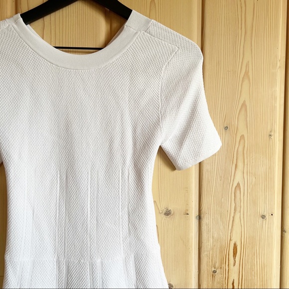 NWT Topshop White Cross Open Back Skater Fit Flare Mini Dress Size 6 - Picture 2 of 6